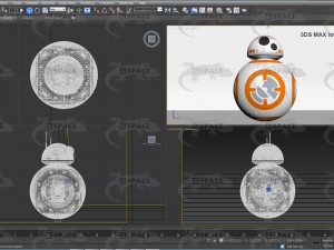 bb-8 star wars droid rigged 3Dモデル