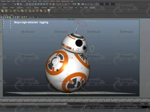 bb-8 star wars droid rigged 3D Model