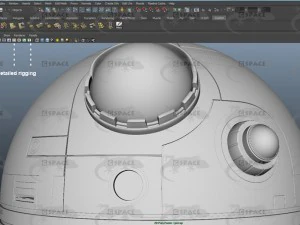 bb-8 star wars droid rigged 3D Model