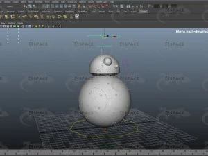 bb-8 star wars droid rigged 3D Model