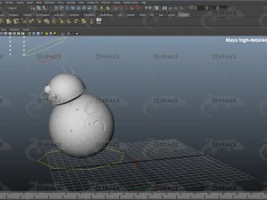 bb-8 star wars droid rigged 3D Model
