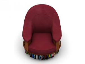 armchair bookcase Model 3D