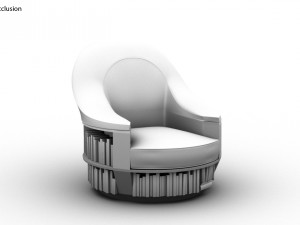 armchair bookcase Model 3D