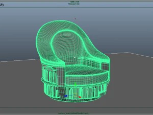 armchair bookcase 3D Model