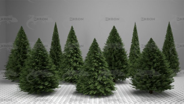 christmas tree collection Modelo 3D .c4d .max .obj .3ds .fbx .stl .blend 