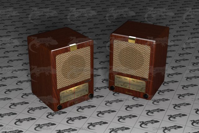 old radio Modèle 3D .c4d .max .obj .3ds .fbx .stl .blend 