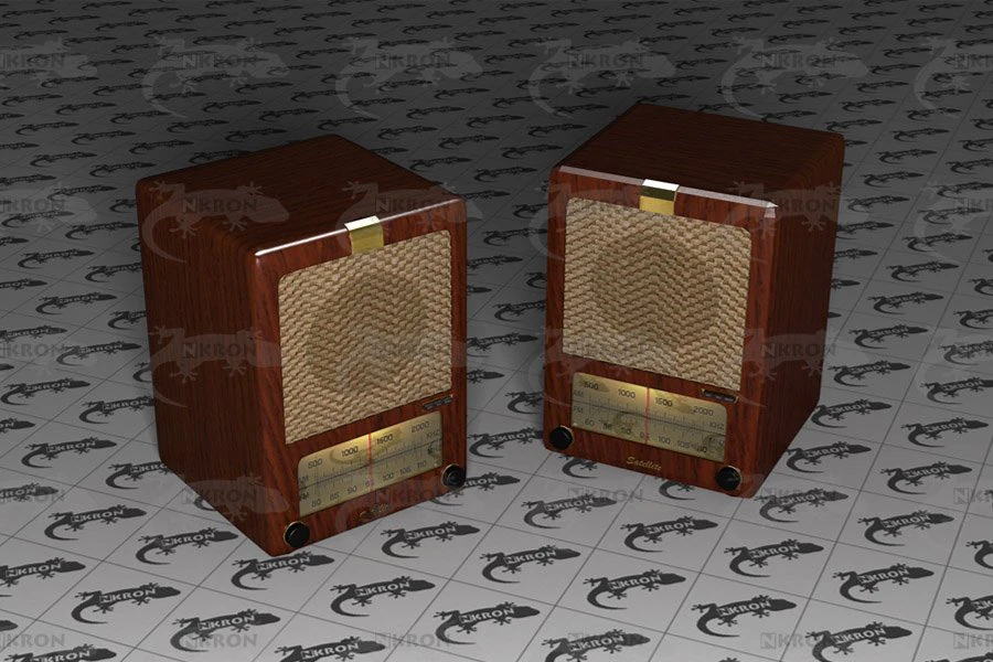old radio 3D Model .c4d .max .obj .3ds .fbx .stl .blend 
