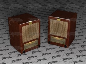 old radio Modello 3D