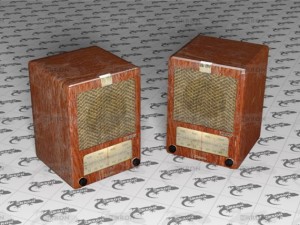 old radio Modèle 3D
