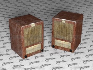 old radio Modèle 3D