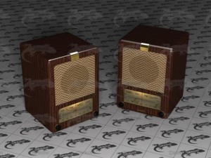old radio Modèle 3D