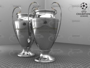 champions league cup uefa Modello 3D