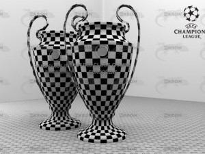 champions league cup uefa Modello 3D