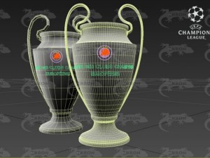 champions league cup uefa Modello 3D