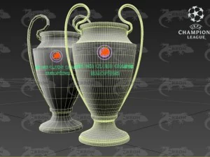 champions league cup uefa 3D Model