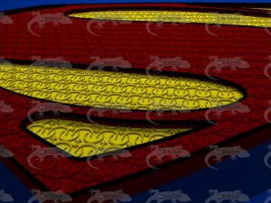 man of steel 2013 sign suit texture 3D Model