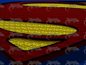 man of steel 2013 sign suit texture 3D Model