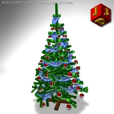 christmas tree 3D Model .c4d .max .obj .3ds .fbx .stl .blend 