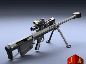 senapan sniper barrett m95 Model 3D