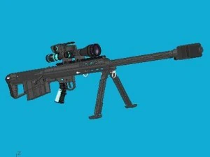 sniper rifle barret m95 3D Model