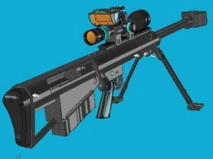 sniper rifle barret m95 3D Model