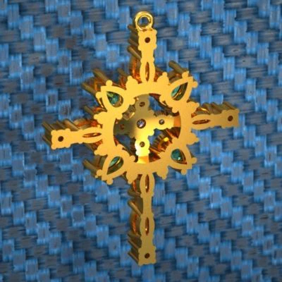 jewellery cross stl 3D Model .c4d .max .obj .3ds .fbx .stl .blend 