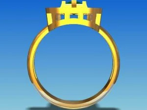 ring with emerald stl 3D Model