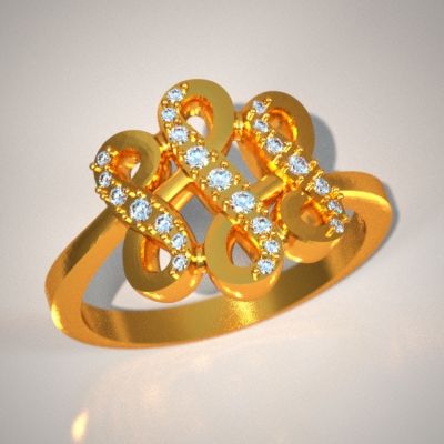 ring "knots" stl 3D Model .c4d .max .obj .3ds .fbx .stl .blend 