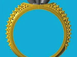 ring with topaz stl 3D Model