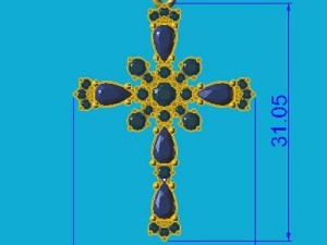 jewellery cross 2 3D Model