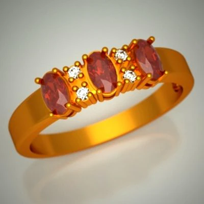 3개의 타원이 있는 반지 3D 모델 .c4d .max .obj .3ds .fbx .stl .blend 