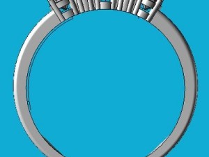 ring with 3 ovals 3D Модель
