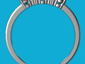 3개의 타원이 있는 반지 3D 모델