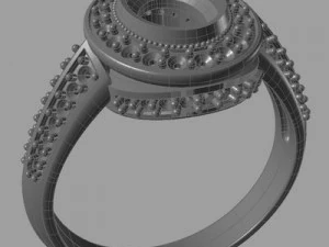 ring with amethyst 3D Model