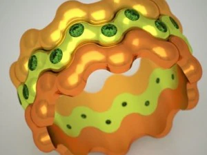 リングセットの波 3Dモデル