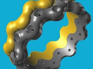 ring set "waves" 3D Model