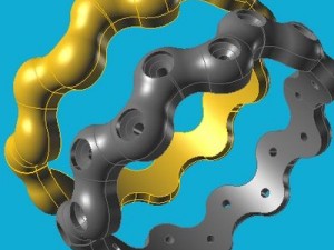 ring set "waves" 3D Model