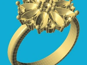 ring with 8 saphirs 3D Model