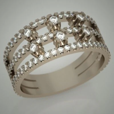 ring three strips 3D Model .c4d .max .obj .3ds .fbx .stl .blend 
