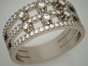 ring "three strips". 3D-Modell