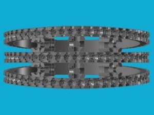 ring "three strips". 3D मॉडल