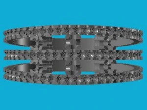 ring three strips 3D Model