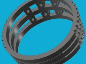 ring three strips 3D Model