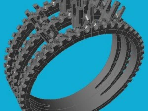 ring three strips 3D Model
