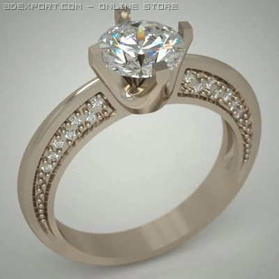 wedding ring 3D Model .c4d .max .obj .3ds .fbx .stl .blend 