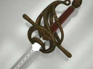 espada italiana striscia Modelo 3D