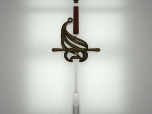 italian sword striscia 3D Model