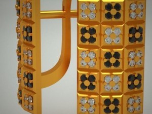 earring "chessboard" 3D-Modell