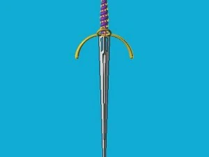 italian dagger pistolese 3D Model