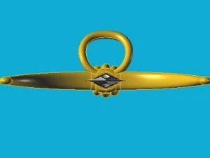italian dagger pistolese 3D Model